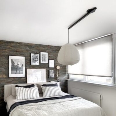 Lightswing single zwart hanglamp in de slaapkamer