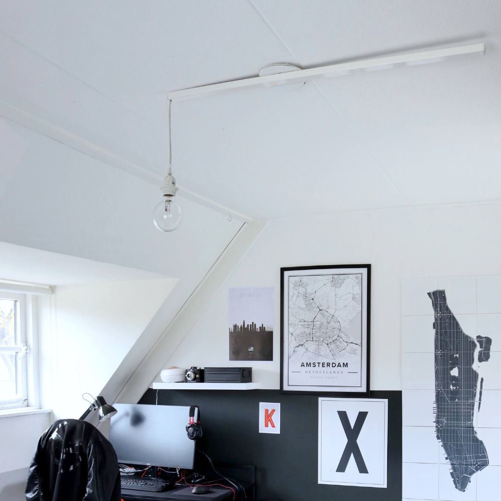 werkplek hanglamp aan lightswing single wit